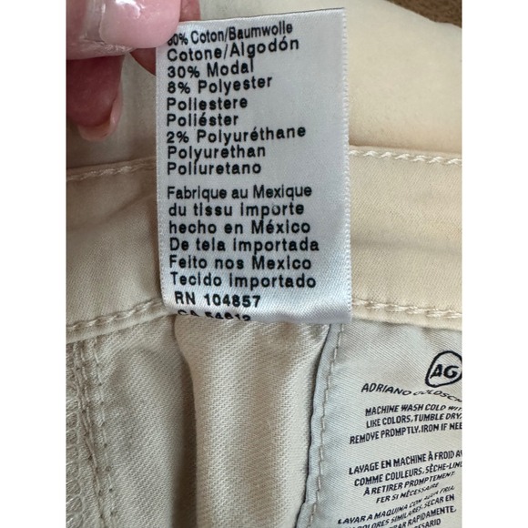 AG Adriano Goldschmied Farrah Skinny Ankle Pants Tan High Rise Women Size 29R - Picture 7 of 12